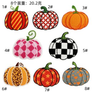 Pumpkin Cloth Sticker Combination 8 Pack