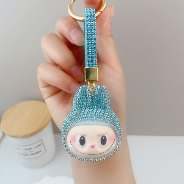 Wholesale DIY Rhinestone Keychain Blue Cartoon Bag Charm Wedding Gift Resale