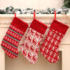 Wholesale Knitted Striped Christmas Stocking Holiday Gift Decorative Bag for Boutique Resale