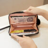 oly-0602bd816fca1734a683e3a44ebdbd62 Wholesale PU Skin Long Zipper Wallet Solid Color Everyday Decorative Accessory for Resale