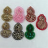 oly-061a8dfbae02671d1b3e150955ae6a73 Wholesale Gourd-Shaped Crystal Bead Embroidered Applique - Chic Decorative Accent for Towels, Shoes, Bags - Boutique Resale Gift