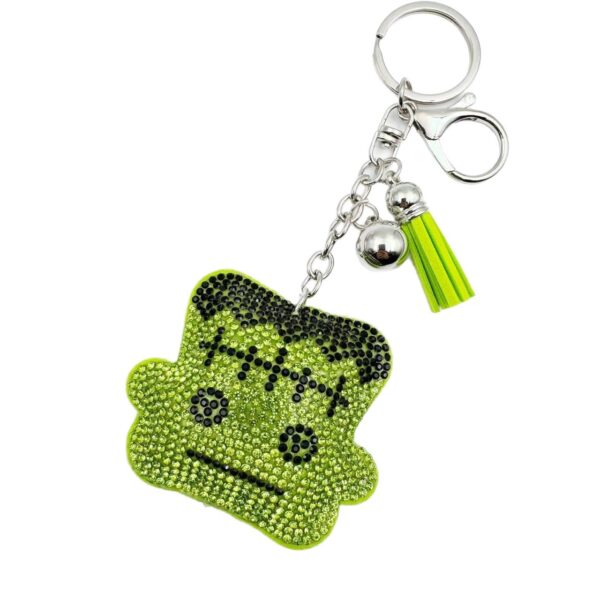 Wholesale Zinc Alloy Light Green Rhinestone Keychain Fashion Accessory Gift