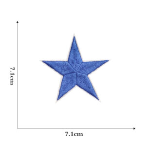 Navy blue five-pointed star large cloth stickers