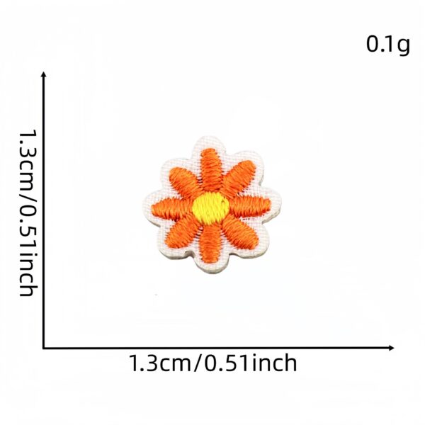 Wholesale Decorative Flower Patches 45-Piece Set Embroidery Iron-On DIY Accessory for Clothing