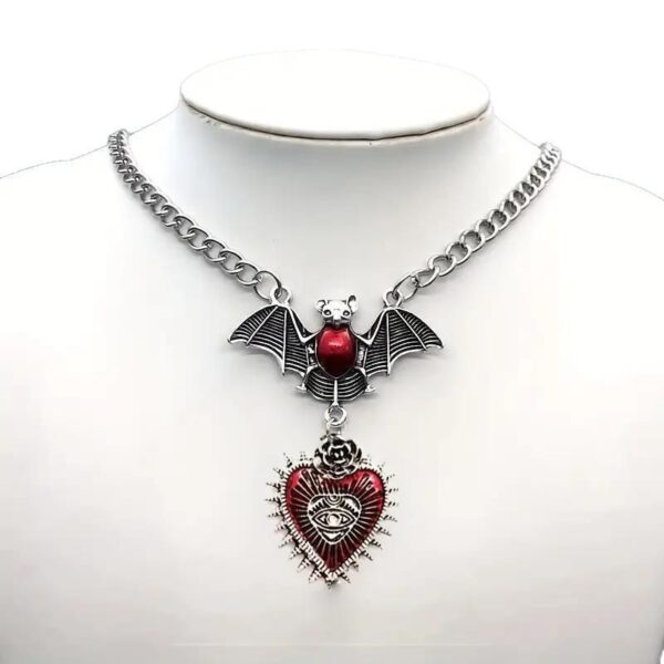 oly-065d0d6d4d902b6b39c58e37df0e38bc Wholesale Gothic Hip Hop Bat Cross Pendant Necklace Zinc Alloy Jewelry Accessory for Women and Girls