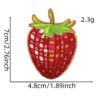 Wholesale Modern Glitter Fruit Patches Gold Edge Plaid Embroidery Polyester Thread Fashion Accessory for DIY Clothing