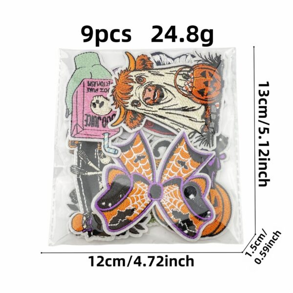 oly-067fd44128610279215a9cc545dd48db Wholesale Skull Pumpkin Embroidered Patch Decorative Fashion Accessory for Gift or Boutique