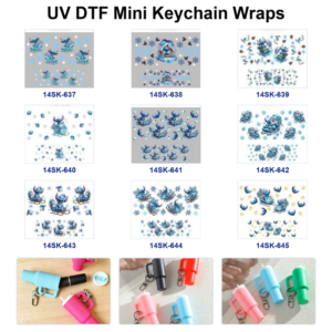 Wholesale 2/4/8pcs Christmas Cartoon Print Mini Cup Keychain Sticker OLY Exclusive