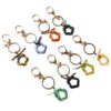oly-06b2c4143e71e33af6c75f38a98d0fa4 Wholesale Trendy Hand Knitted Natural Stone Flower Keychain Bag Charm