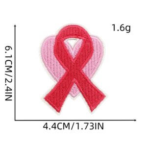 Pink ribbon cloth stickers 10#