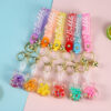 Wholesale Luminous Guitar Keychain Acrylic Oil Filled Bag Charm Gift