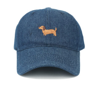oly-06ed8885ad22d7309b132cdd8296557a Wholesale Denim Dachshund Embroidery Baseball Cap Sun Protection Adjustable Casual Hat