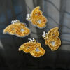 oly-06ee5d7572c062f5fb44263637c8b071 Wholesale Gold Glitter Butterfly Patch DIY Decorative Applique for Towel Party Accent