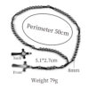 oly-06f1e04916e8a8a18c3f02281c79029b Wholesale Trendy Hematite Stone Cross Pendant Rosary Beads Fashion Jewelry Accessory
