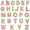 oly-06f71c5267d22ca9b0bcadcd8c105bf6 Wholesale Polyester Embroidered Letter Patches Rainbow Design Self-Adhesive for Shoes Hats