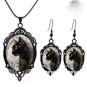 oly-070c17f69e1505b0dff6ca13df0e61e0 Wholesale Gothic Crow Cross Pendant Necklace Zinc Alloy Organic Glass Jewelry Accessory for Party Wear