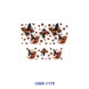 Wholesale 2/4/8pcs Watercolor Colorful Butterfly Floral Print Mini Cup Keychain Sticker