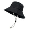 oly-072fd9f1466dec3f80380a543b92afac Wholesale Black Solid Bucket Hat Sun Protection Hat for Summer Outdoor