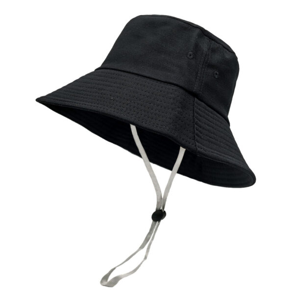 oly-072fd9f1466dec3f80380a543b92afac Wholesale Black Solid Bucket Hat Sun Protection Hat for Summer Outdoor