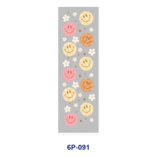 Wholesale 2/8/16pcs UV DTF Stickers Smile Dog Mushroom Pumpkin Ghost and Cartoon Print Pen and Bookmark Stickers