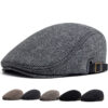 Wholesale Vintage Plaid Wool Peaked Cap, Winter Hat, Fashion Accessory, Everyday Boutique Gift