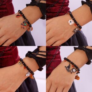 oly-074cee3b60d22c7f0210bc1f9276ffcf Wholesale Halloween Ghost Pumpkin Bracelet Alloy Crystal Bead Bat Pendant Jewelry Accessory