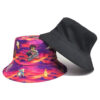 Wholesale Stylish Cartoon Print Bucket Hat Tie Dye Sun Protection Fashion Accessory for Resale
