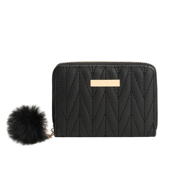 Wholesale Embroidered PU Leather Short Wallet with Zipper Trendy Women's Coin Purse for Resale