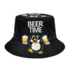 Wholesale Penguin Beer Print Bucket Hat Sun Protection Everyday Wear