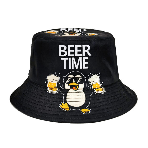Wholesale Penguin Beer Print Bucket Hat Sun Protection Everyday Wear
