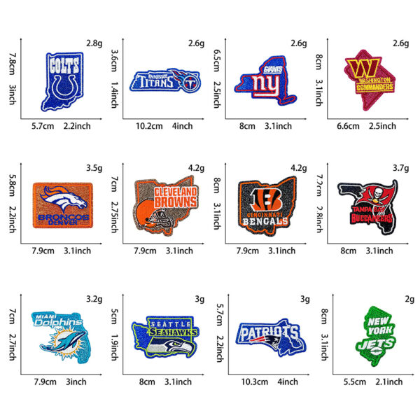oly-078f3181e5ee658d08ce2ef39c2a180b Wholesale 12 Styles Sports Team Embroidered Patches DIY Iron-On Fashion Accessory Gift for Clothing OLY Exclusive