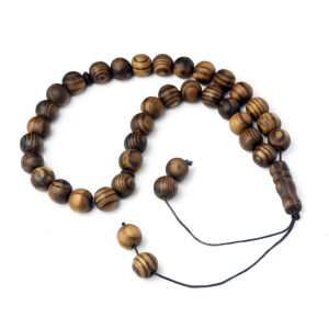 Wholesale Wood 33 Beads Natural Pattern Round Prayer Bracelet Everyday Wear Gift
