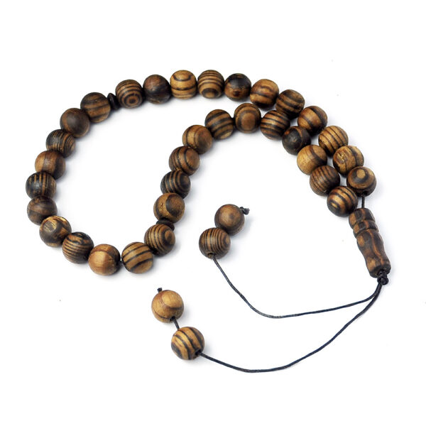 Wholesale Wood 33 Beads Natural Pattern Round Prayer Bracelet Everyday Wear Gift