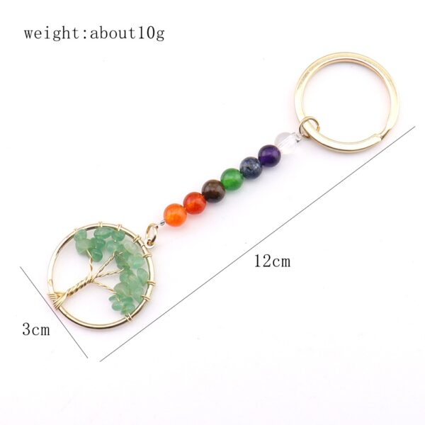 oly-07b00f055fc30334a9f25acdd457fb19 Wholesale Gold Natural Crystal Tree of Life Keychain Bag Charm Decorative Accessory