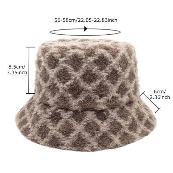 Wholesale Boutique Unisex Gray Checkered Bucket Hat for Sun Protection
