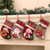 oly-07ce9041d6e5ad06c418611c6c1406a0 Wholesale Plaid Christmas Stocking Decorative Accent Tree Hanging Gift Bag