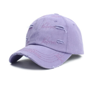 Wholesale Distressed Letter Baseball Cap Sunscreen Adjustable Hat for Casual Outdoor Wear