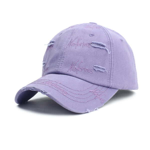 Wholesale Distressed Letter Baseball Cap Sunscreen Adjustable Hat for Casual Outdoor Wear