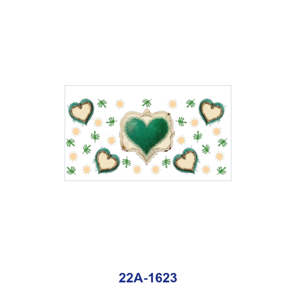 oly-07d1c4859d7df753364e3d5e4162d445 Wholesale 5pcs Retro Frayed Edge Watercolor Gradient Multi Tone Heart Tiny Star Ornament Cup Wrap Decor Prints 16oz UV DTF Wraps