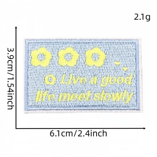 Wholesale Blue Flower Embroidery Iron-On Patch - Fashion Accessory for Bags, Clothing Repairs