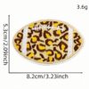 Wholesale Embroidered Iron-On Patch Rugby Leopard Design Craft Supply for DIY
