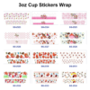 Wholesale 8pcs Mixed Fashion Accessories Cartoon Character Print 3oz Cup Stickers Wrap OLY Exclusive