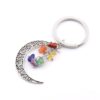 oly-0856b146c21025fcb078240bfaf68e10 Wholesale Rustic Moon Crushed Stone Keychain Metal Grape Cluster Bag Charm
