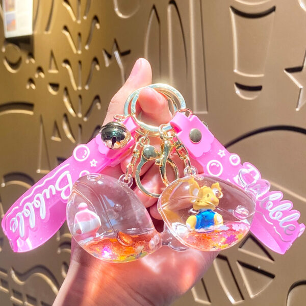 Wholesale Acrylic Keychain Quicksand Whale Bag Charm