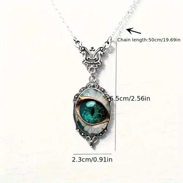 oly-088255151bb5be0a9a05c4c192d96e38 Wholesale Mysterious Evil Eye Design Oval Alloy Pendant Necklace Fashion Jewelry Accessory for Gift Boutique Resale