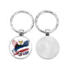 Wholesale Metal Electroplated Football Keychain Pendant for Fans