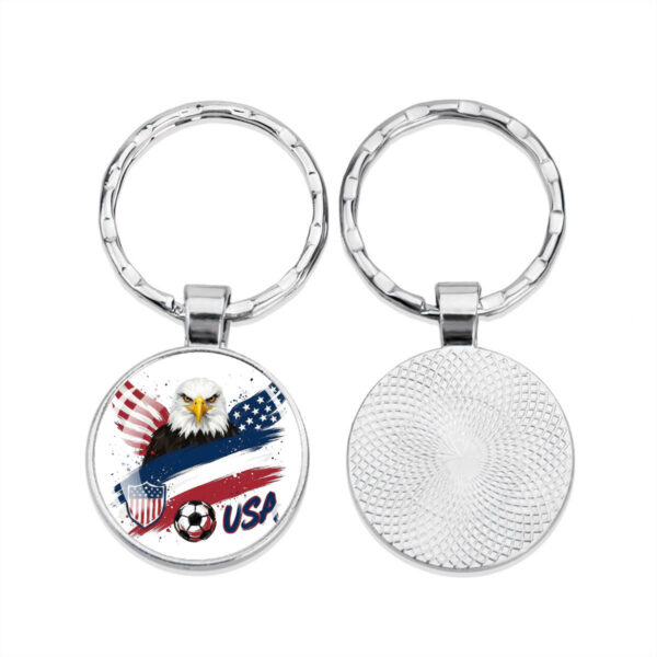 Wholesale Metal Electroplated Football Keychain Pendant for Fans