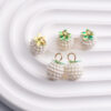 Wholesale Light Luxury Imitation Pearl Loose Beads Navy Blue 12mm DIY Jewelry Accessory Party Craft Gift