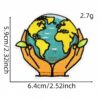 oly-08c2f7da25d2fd0fec70e9e43a5d6b9c Wholesale Earth and Heart Design Embroidery Patch, Stylish Bag Charm for Casual Gift