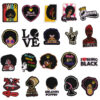 Wholesale Polyester Thread Cartoon Black Girl Embroidered Patch for Clothing Decorative DIY Sticker